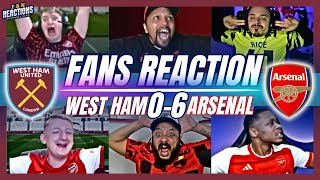 ARSENAL FANS REACTION TO WEST HAM 06 ARSENAL  PREMIER LEAGUE [upl. by Eednyl894]