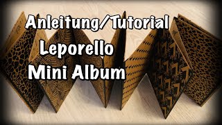 Leporello Mini Album Scrapbook Album aus Karten deutsch DIY [upl. by Perot]