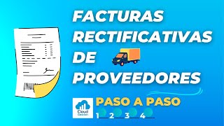 Facturas Rectificativas o de abono de Proveedores ☁️ Cloud Gestion [upl. by Enreval273]