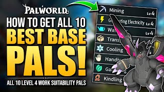 Palworld How To Get ALL 10 Lv4 Base Work Suitability Pals  Best Base Work Pals All Level 4 Pals [upl. by Bilak]