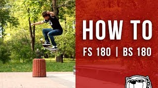 Видео школа скейтбординга  Frontside 180 Backside 180 2 серия [upl. by Sapphira]