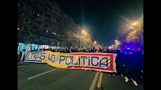 Romania kosovo  corteo quotLiber sa fiu ultra quot [upl. by Lyrej]