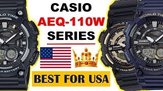 How to set time on Casio AEQ110W1A and adjust hands [upl. by Viscardi]