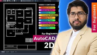 AutoCAD Simple Floor Plan Tutorial for Beginners  Explained in Hindi [upl. by Ev387]