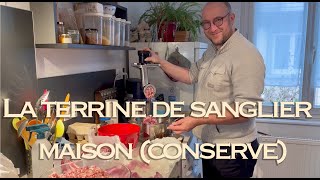 Recette de terrine de sanglier conserve maison [upl. by Zack]