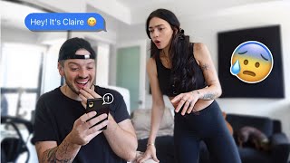 Coming Home With ANOTHER GIRLS PHONE NUMBER prank on girlfriend [upl. by Narcho]