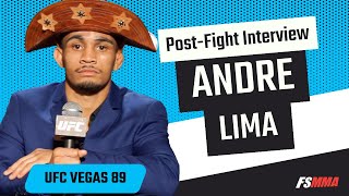 Andre Lima UFC Vegas 89 full postbite interview [upl. by Silvester]