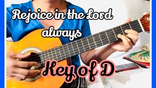 REJOICE IN THE LORD ALWAYS w lyrics and guitar chords [upl. by Light]