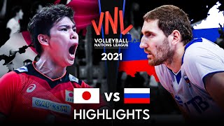 LEGENDARY MATCH  JAPAN vs RUSSIA  Mens VNL 2021 [upl. by Enomal]