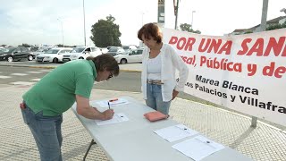 Marea Blanca Los Palacios continúa con su labor en defensa de la sanidad pública [upl. by Alilad]