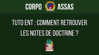 TUTO ENT retrouver les notes de doctrines [upl. by Donahue]