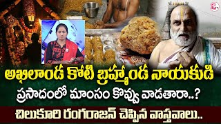 Chilkur Balaji Temple Rangarajan Serious Reaction On Tirumala Laddu Issue  Nirupama Interview  STV [upl. by Nnaycnan]