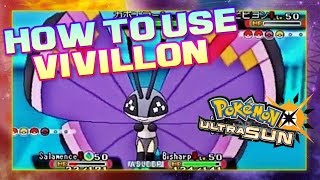 How to use Vivillon  6 Movesets for using Vivillon competitively  Pokemon Ultra Sun and Moon [upl. by Yentrok703]