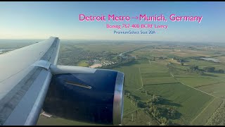 Delta Detroit to Munich Germany in PremiumSelect  4K [upl. by Eentroc]