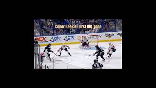 Conor Geekie  first NHL goal  Tampa Bay Lightning firstnhlgoal hockey nhlgoalies classicnhl [upl. by Dammahom15]