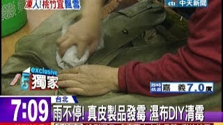 中天新聞》雨不停！ 真皮製品發霉 濕布DIY清霉 [upl. by Femi]