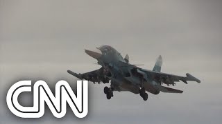 Vídeo mostra ataque aéreo da Rússia na Ucrânia  CNN DOMINGO [upl. by Currie]