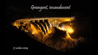 Barrage de Grangent 4 vannes night 4K [upl. by Adelina]