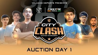 AUCTION DAY 1  VOLCANO ESPORTS CITY CLASH SESSION 1  FT UNDERDOGS [upl. by Domineca491]