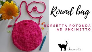 BORSETTA ROTONDA ALLUNCINETTO  Round bag  Tutorial completo [upl. by Erick]