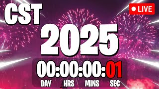 NEW YEARS 2025 COUNTDOWN LIVE 🔴 247 amp Central Standard Time CST New Year Countdown [upl. by Nivram]