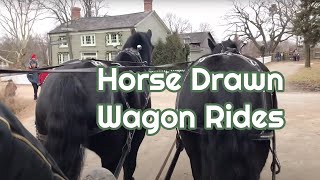 Horse Drawn Wagon Rides  Black Creek Pioneer Village Ontario Canada [upl. by Mendive]