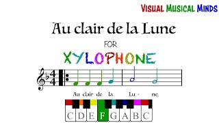 Au Clair de la Lune for Xylophone [upl. by Hill]