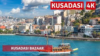 KUŞADASI 13 January 2022 Old Bazaar Walking Tour 4k UHD 60fps [upl. by Checani]