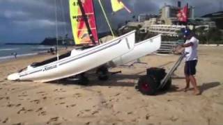 Easiest way to launch your catamaran [upl. by Lilli]