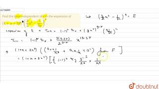 Find the term independent of x in the expansion of 1x2x3 32x213x9 [upl. by Glynda]