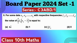 For some data x1 x2 ……xn with respective frequencies f1 f2 ……fn Class10maths classdemics [upl. by Spencer355]