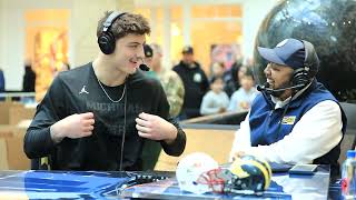 Colston Loveland putting in work on field amp in recruiting Gatlin Bair  BC2 Holiday toy drive [upl. by Rangel]