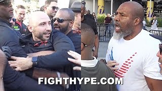 WOW SHANNON BRIGGS GETS INTO FIGHT WITH KSI TEAM PUNCHES SPECTATOR amp ALL HELL BREAKS LOOSE [upl. by Doreg]