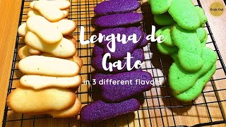 Lengua de Gato Recipe  Classic Pandan amp Ube Flavor [upl. by Anoirtac]