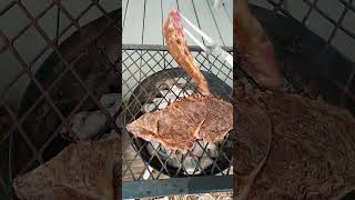 GRILLING STEAKS cooking manstuff outdoors knifestuffwedo usa [upl. by Arabrab]