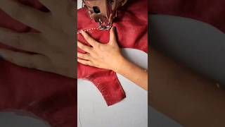 How to stitch princess cut blouse belt sewing techniquesblouseshortstrendingviralyoutubeshorts [upl. by Derfnam]