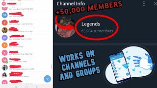 ✅ How get  50000 subscribers on TELEGRAM Works on GROUPS and CHANNELS [upl. by Goldstein406]