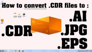 How to convert CDR files to AI files TUTORIAL [upl. by Arick]