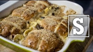 HOT CROSS BUN amp BUTTER PUDDING RECIPE  SORTED [upl. by Fachanan]