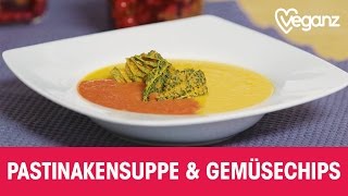 Pastinakensuppe mit Gemüsechips  Veganz [upl. by Niasuh]