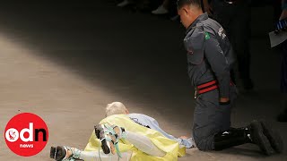 Brazilian model dies after collapsing on catwalk [upl. by Eesdnil]