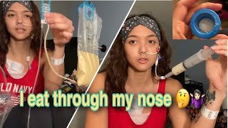 How I take meds and set up my feeding tube pump  NJ feeding tube Infinity pump [upl. by Allie]