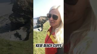 Very close to the cliff edge at Kilve beach cliffside kilvebeach viralvideo contentcreator [upl. by Hniht404]