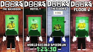 DOORS ALL FLOORS  3RD PERSON WORLD RECORD SPEEDRUN 12530 NO CHEATS [upl. by Gnilsia]