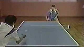 Topspin Backhand vs Push JO Waldner [upl. by Aihsiym886]