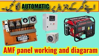 How to make AMF panel  Generator Auto start stop circuit diagram  Tech Solutions [upl. by Ennaisoj]