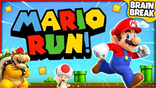 Mario Run  Mario Brain Break  Super Mario Games For Kids  GoNoodle [upl. by Sisely]