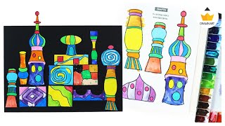 아동미술 훈데르트바서 건축 만들기 Hundertwasser Art Lesson for Kids ENG sub [upl. by Ainerol]