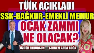 Tüik Açıkladı SSKBAĞKUREmekli Memur Ocak Zammı Ne Olacak [upl. by Aihseym]