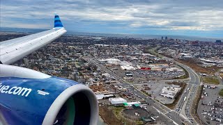 4K – Overcast amp Smooth New York JFK Landing – JetBlue – Airbus A220300 – N3044J – SCS Ep 916 [upl. by Misak]